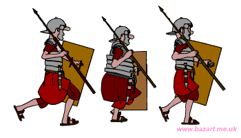 Roman Legionnaires Marching cartoon