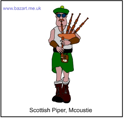 Scottish Piper Cartoon Mcoustie